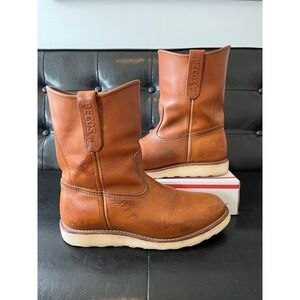 Red Wing Pecos 866 Leather Pull On  Boots